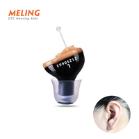 Meling Q10 Invisible Portable Black Hearing Impairment Hearing Aids Battery CIC Mini Amplifier for Elderly Deaf Dropship