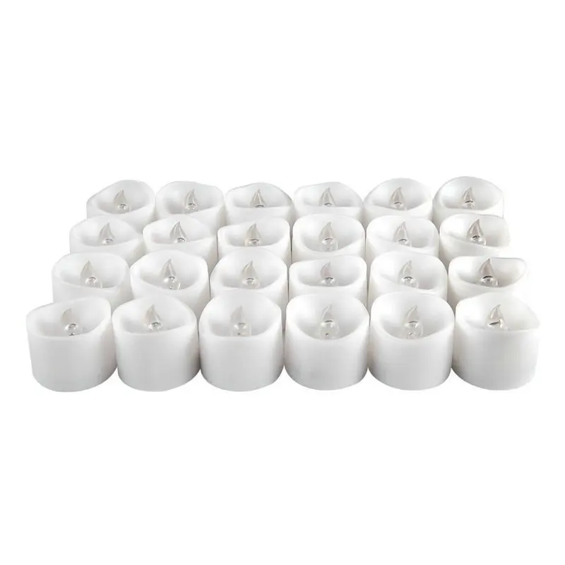 

48pcs/lot Battery Votive Candles Remote or Not Led Candles TeaLight Party Candle lamp Electronic Lighting Home Bar Xmas-W White