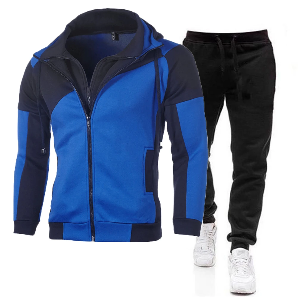 

Men's Autumn Winter Jacket Coat and Pants Sports Warm Suit Men Tracksuit Workout Jogger Running Clothing Gym Fitness Sportswear