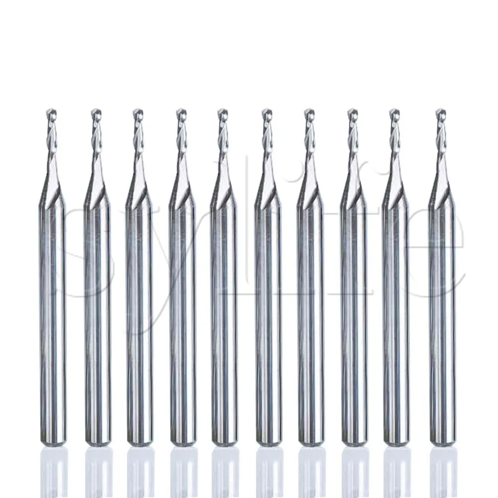 5 sztuk z węglików spiekanych CNC frez 4mm frezy 1/8 "Shank 1.0mm ostrze