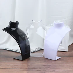 1PCS Dei Monili di Modo di Visualizzazione del Modello Della Collana Mannequin Del Pendente Dell'orecchino Mostra Del Basamento di Plastica Jewellry Busto Custodie