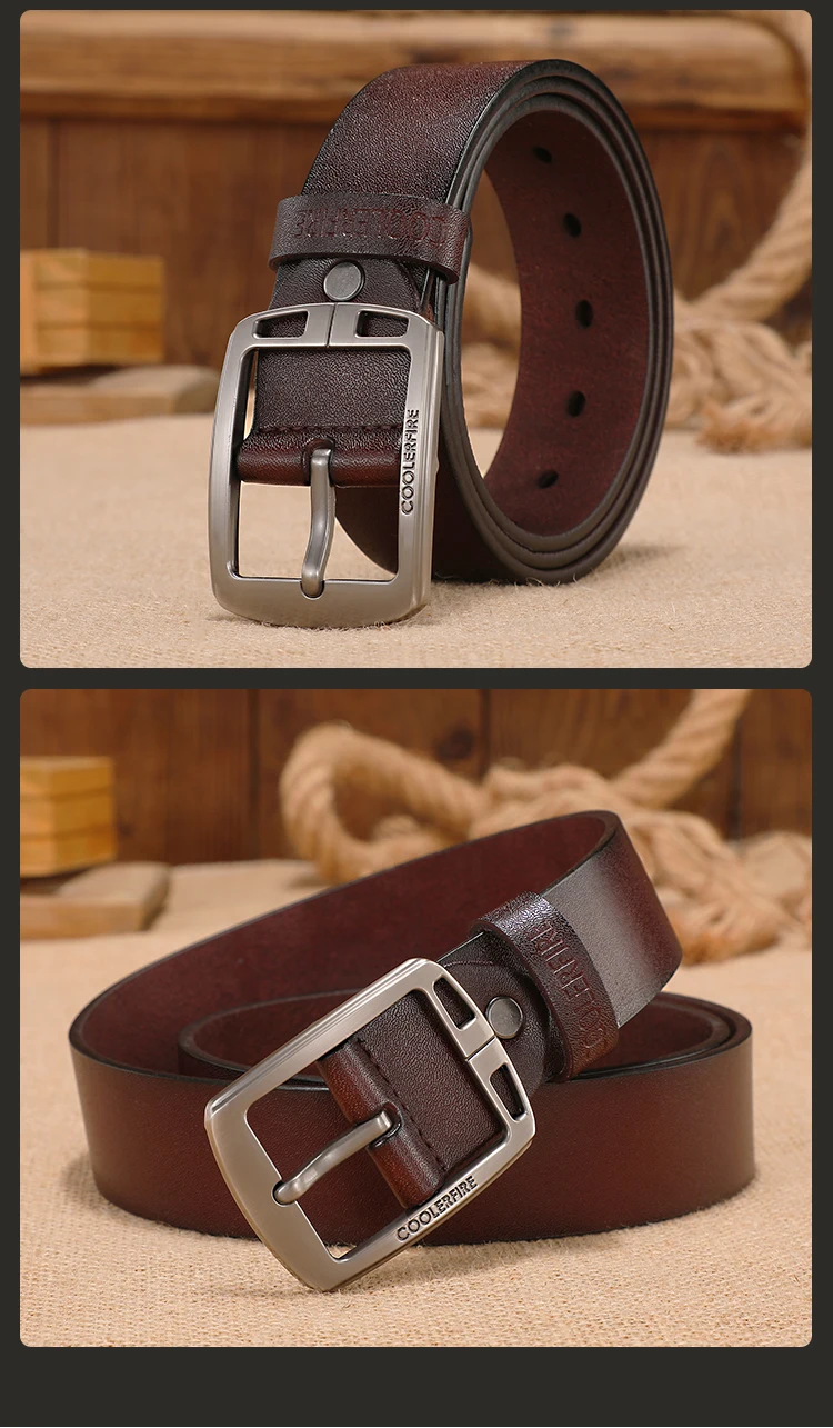 Männer Echtes Leder Gürtel Rindsleder Klassische Designer Gürtel für Männer Vintage Westernboy Freizeit Casual Jeans Strap HQ223 – Detail 7
