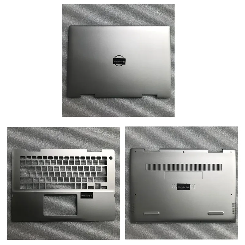 

New For Dell inspiron 14 MF 5481 5482 2 in 1 LCD back cover upper top lower cover bottom case silver laptop case