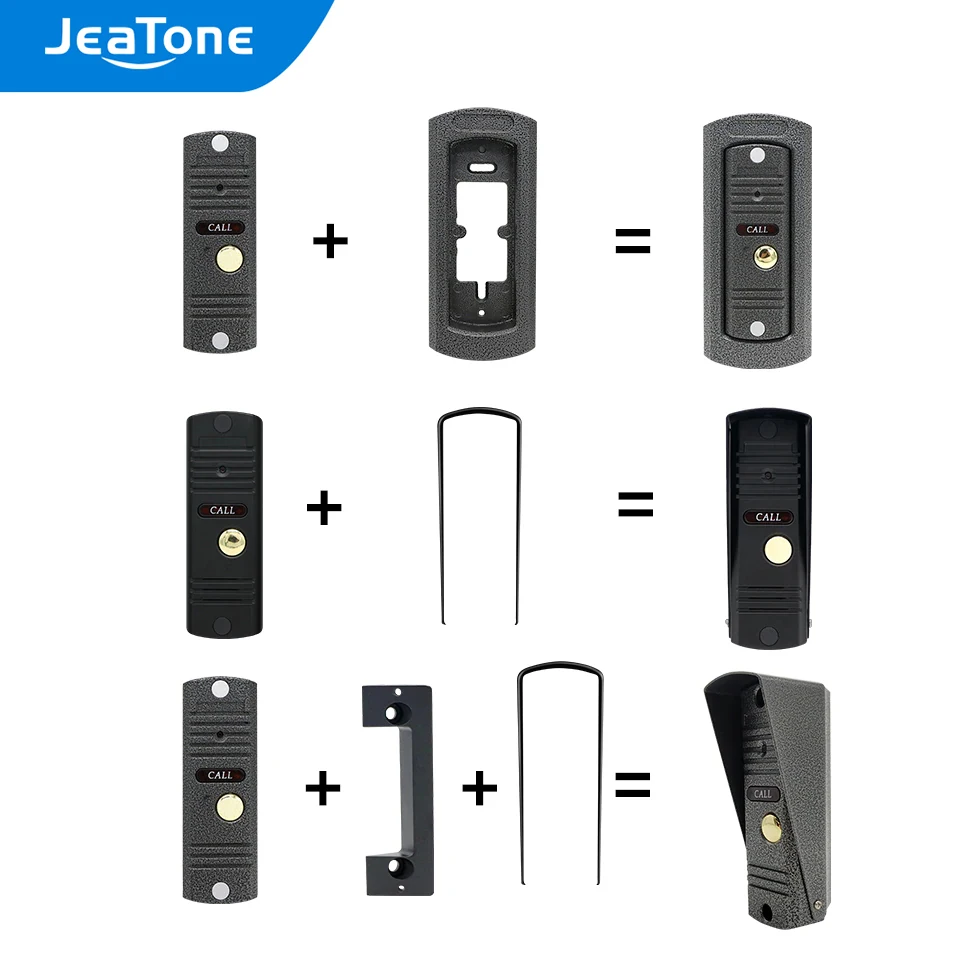 Jeatone 720p/ahd mini câmera de vídeo porta telefone campainha ir câmera de alta resolução ip65 à prova dwaterproof água com capa chuva