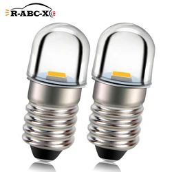 Base de tornillo en miniatura, bombilla LED E10 DC 3V, 6V, 12V, 4,5 V, 2 piezas, luz de trabajo artesanal