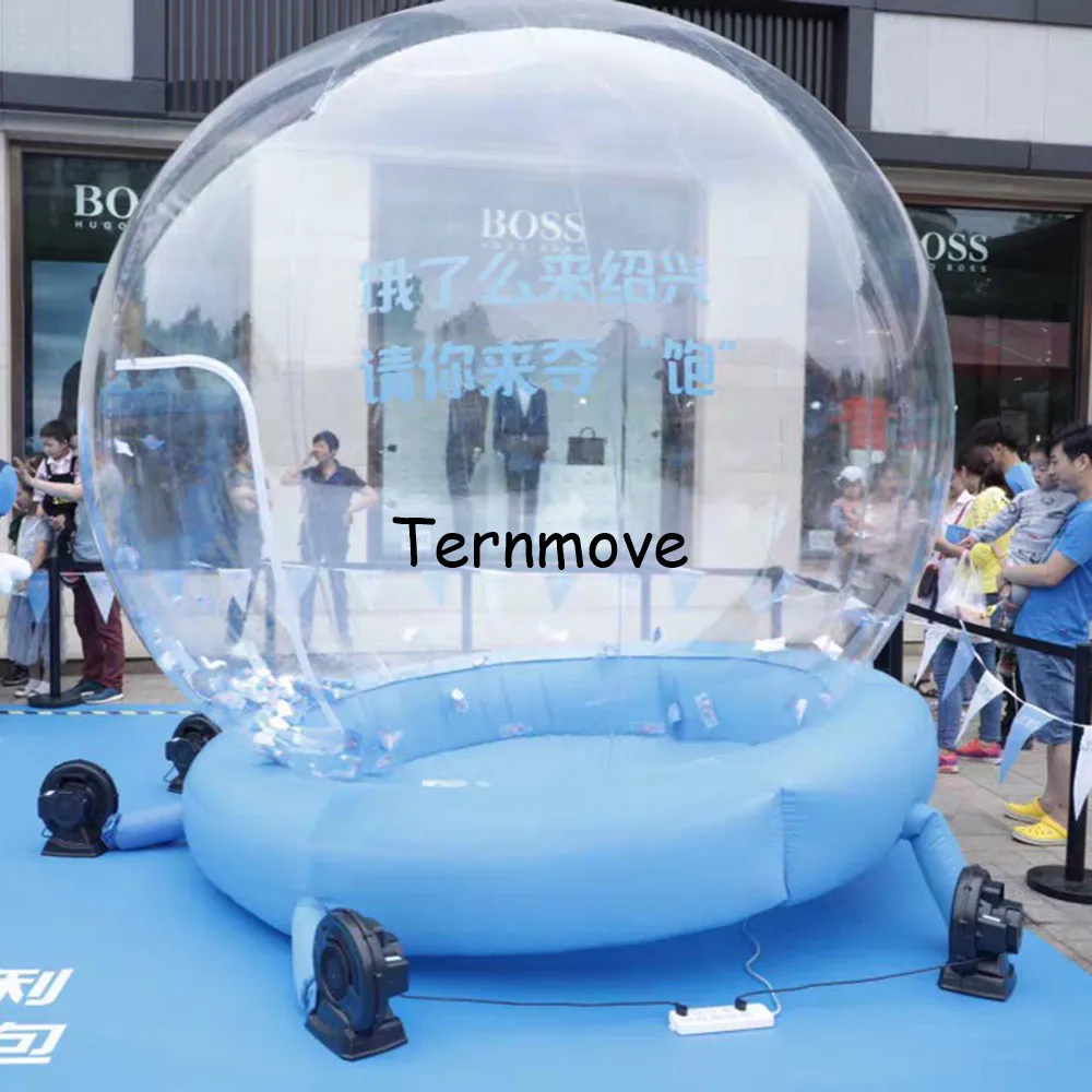 inflatable money machine, inflatable cash grab ball, cheap air inflatable money grab clear snow globe ball