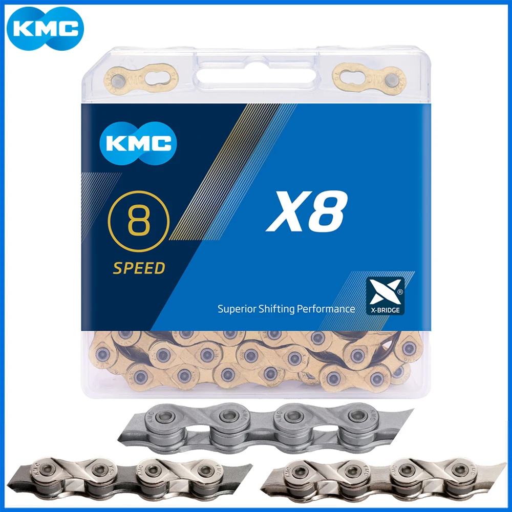 Origin KMC X8 Ti-N Gold Bicycle Chain Mtb Road Bike 8 Speed Chains for Sram/campagnolo Derailleur Systems