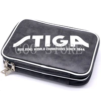 Bolsa para raquetas de tenis de mesa STIGA, nueva funda cuadrada redonda de doble capa para entrenamiento profesional, paleta de murciélago, raqueta STIGA, funda de Ping Pong