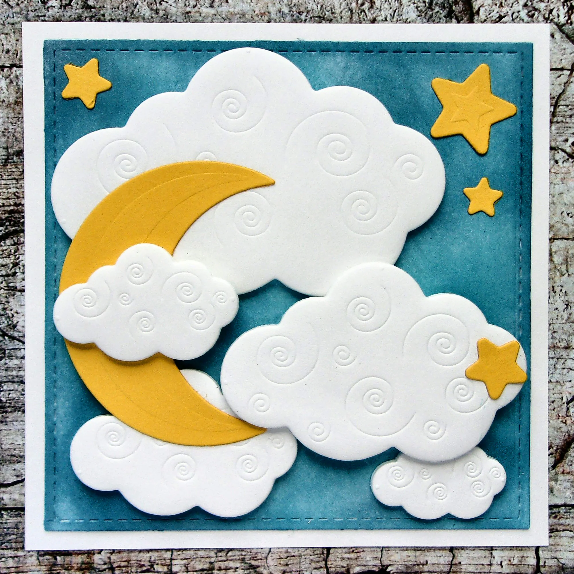 Céu noturno metal corte dados lua estrela nuvem estêncil para diy scrapbooking cartão de papel decorativo artesanato gravação morrer