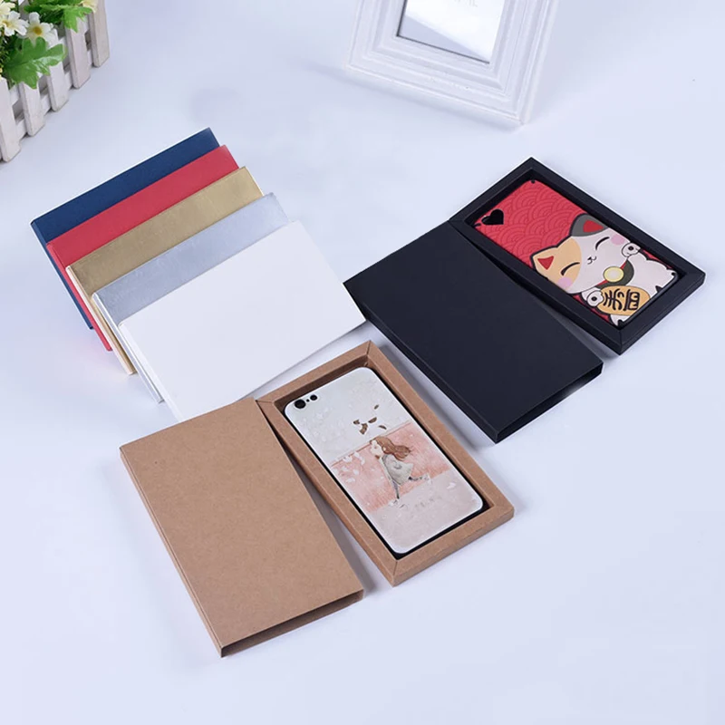 25Pcs/lot Kraft Paper Phone Case Packaging Box Handmade Crafts Display Box for iphone X/S/13Pro Max Case Package