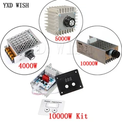 AC 220V 4000W/5000W/10000W SCR Voltage Regulator Digital Control Electronic Thermostat + Digital Meters Power Supply 110V 220 V