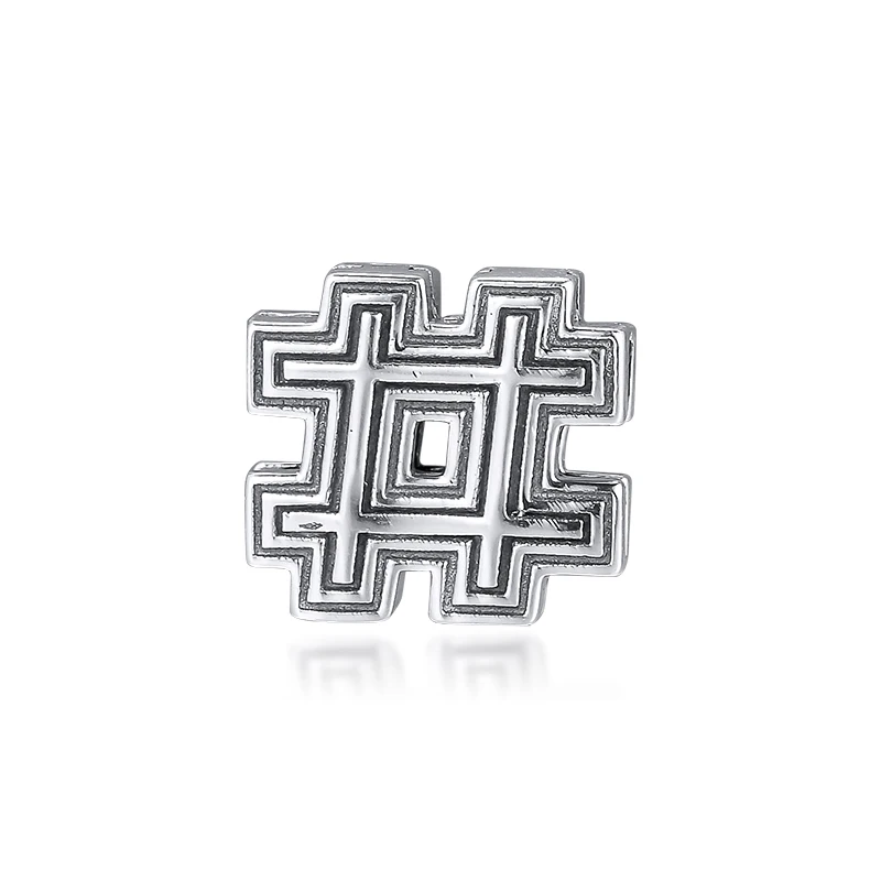 

Fits Europe Reflexions Bracelet Genuine 925 Sterling Silver Hashtag Symbol Clip Charm Beads for Women Jewelry DIY Making Kralen