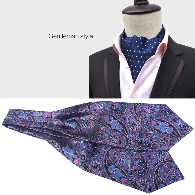 Dot Cravat mens ties สำหรับผู้ชาย tie Mariage เนคไท ascot ของขวัญ Party อุปกรณ์เสริมดอกไม้งานแต่งงาน cravate