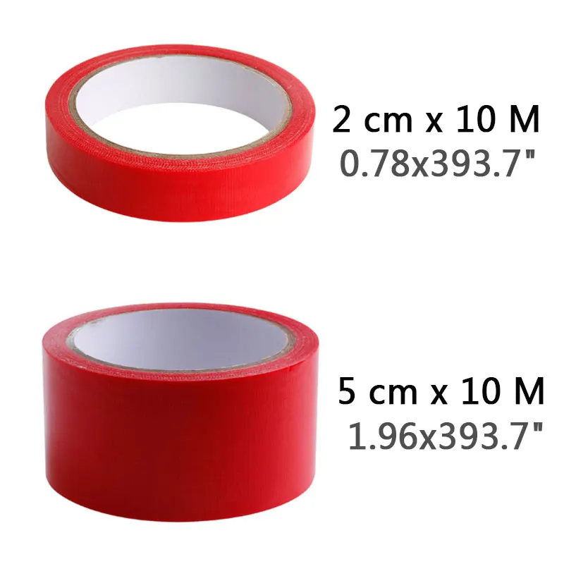 10M 2/5cm Tape Waterproof Sticky Adhesive Cloth Duct Tape Single-Sided Strong Carpet Tape Multi-Purpose Durable Easy Tear Tape