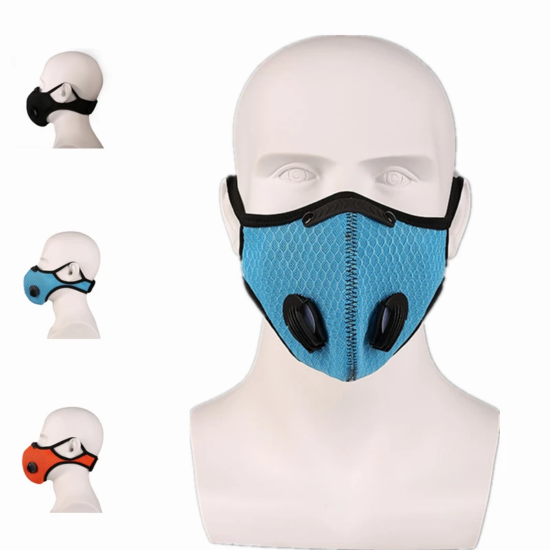 Cycling Face Mask Activated Carbon With Filter PM2.5 Anti-Pollution Bicycle Bike Sport Protection Dust Mask Anti-droplet