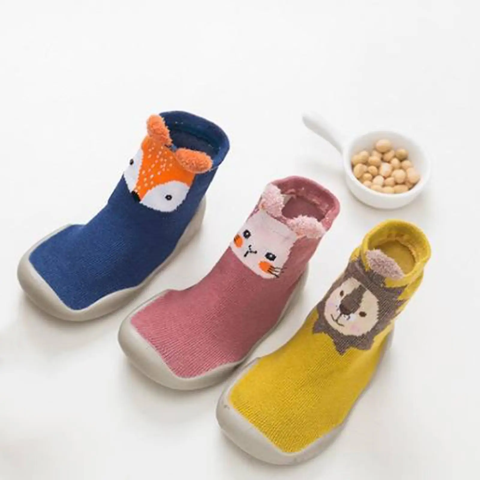 Baby Toddler Shoes Baby Shoes Non-slip Fox Tiger Thickening Shoes Sock Floor Shoes Foot Socks Animal Style Size 21/23/25/27