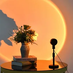 Sunset light atmosphere lamp table lamp sunset living room small bedroom photo rainbow fill light dusk atmosphere light