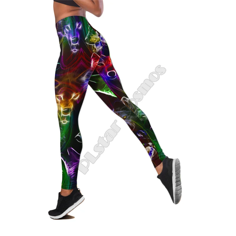 Dragon and wolf legging hollow tank combo Suit sexy Yoga Fitness Soft Legging Summer Women For Girl 02