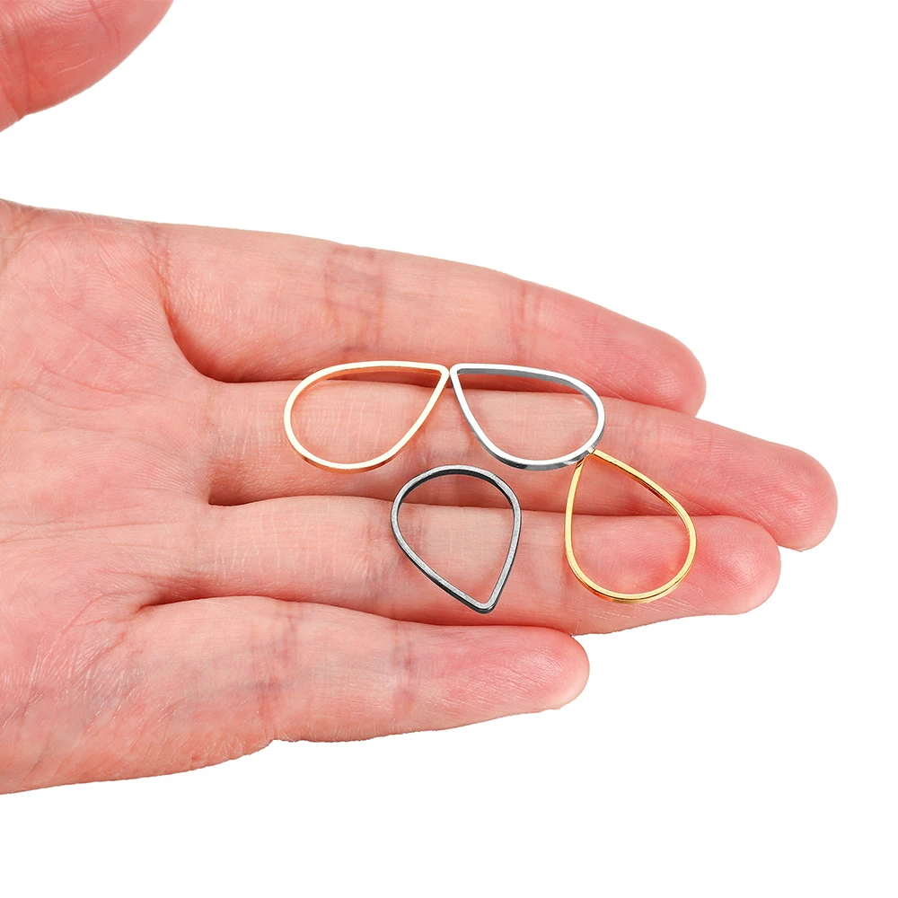 30Pcs/lot Waterdrop Teardrop Jump Rings For DIY Jewelry Making Findings Accessories Supplies Earring Hooks Necklaces Connectors