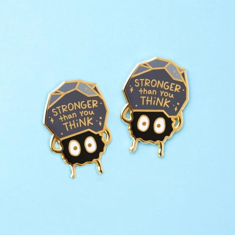 Stronger Than You Think Hard Enamel Pins Fashion Medals Ant Brooch Metal Lapel Pin Badge Backpack Accessories Jewelry Gift 2021