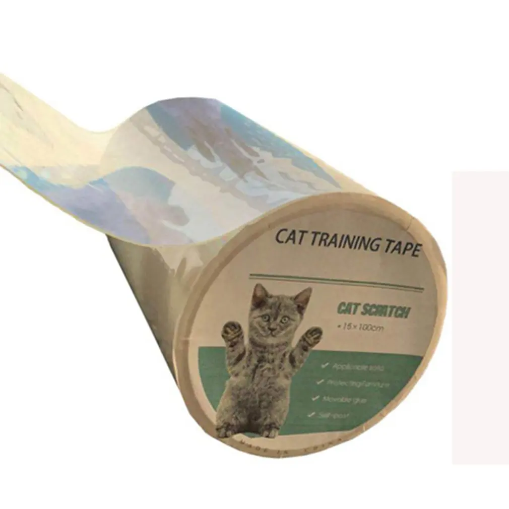 Protector de muebles para gatos, rollo de cinta antiarañazos, prevención de arañazos, pegatina transparente para sofá