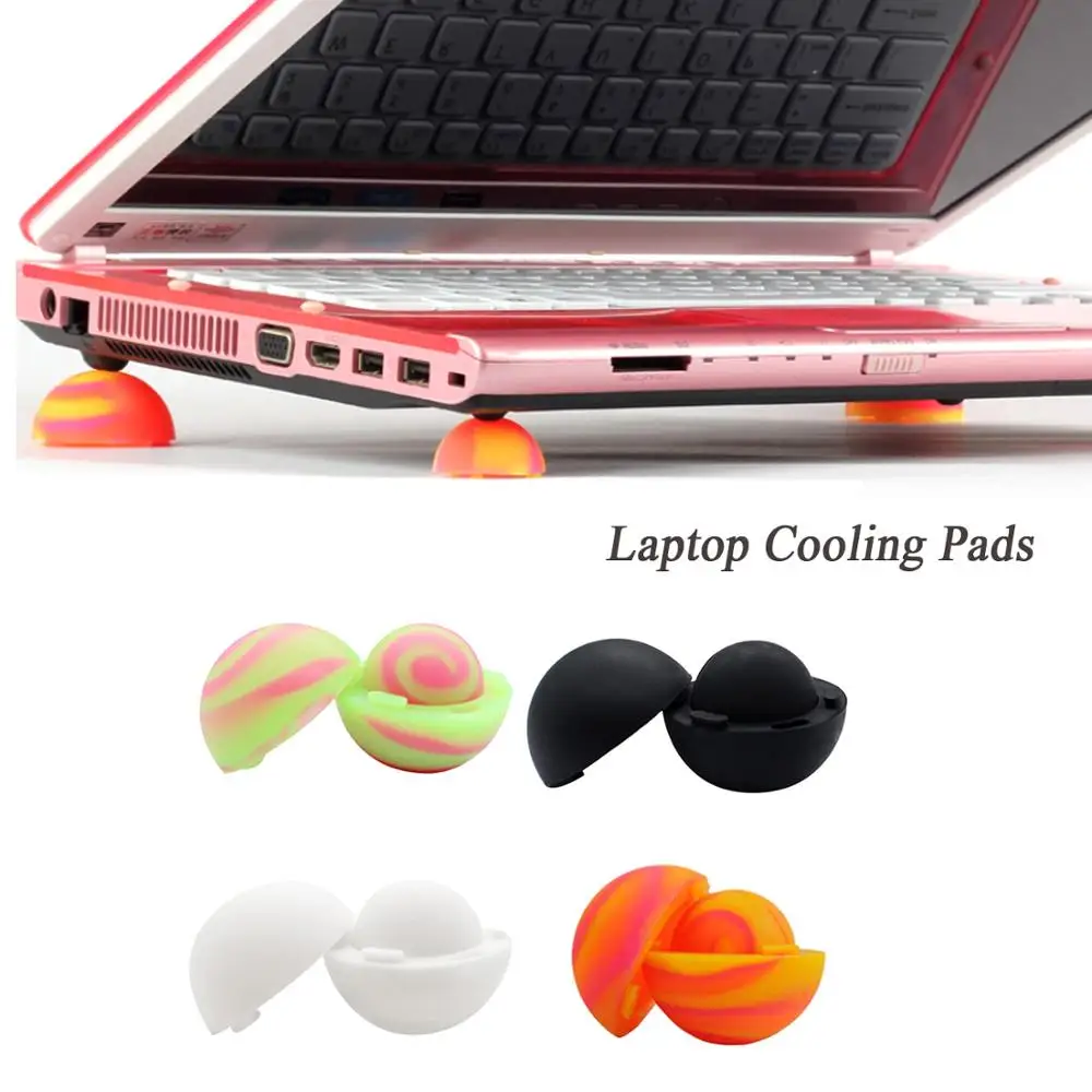 

Besegad 4pcs/Set Laptop Cooling Pads Ball Cooler Universal Practical Notebook Skidproof Feet Heat Reduction Cooler Stand Holder