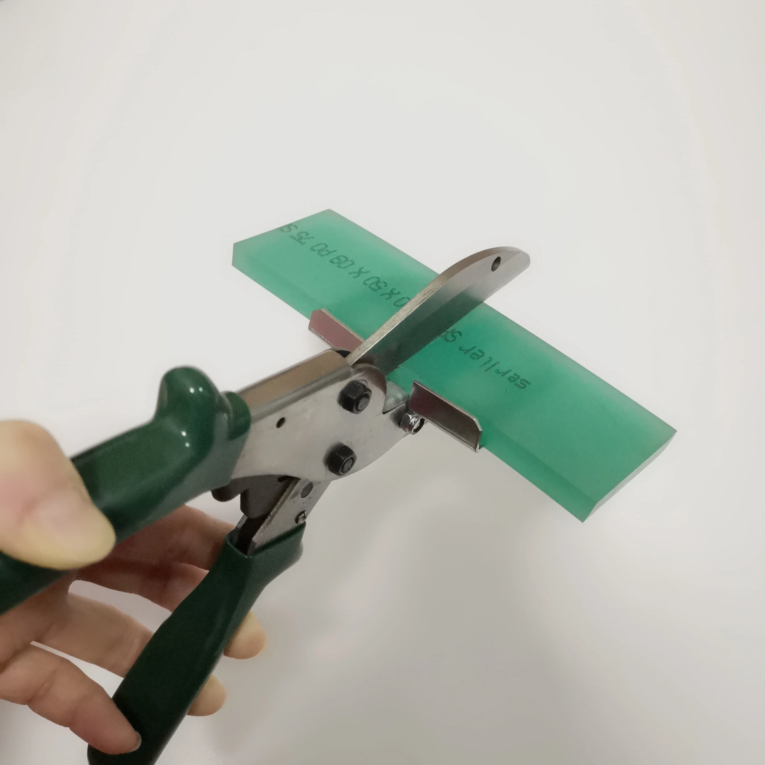 Sharp Screen Printing Squeegee Strip Scissor Green Color One Piece Rubber Cutter Easy to Operate Glue Length