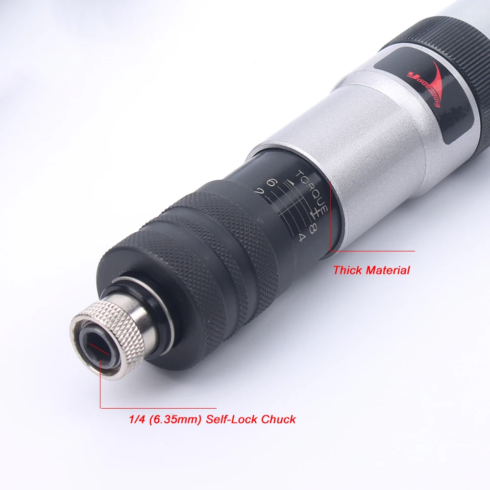 YOUSAILING 1/4 6.35mm Automatic Pneumatic Preset 2n.m Torque Screwdriver  Clutch  Screwdrivers High Quality