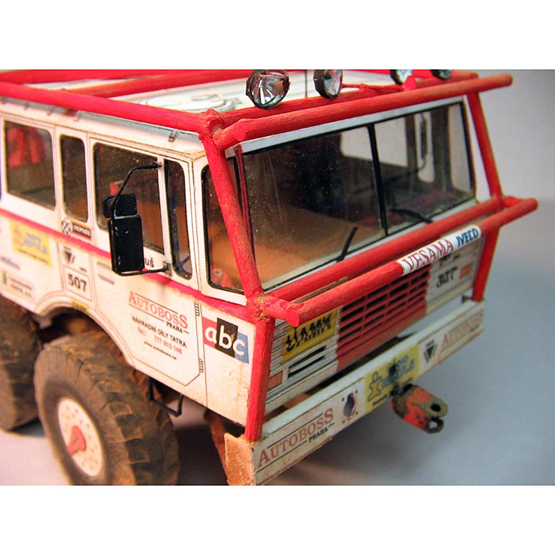 TATRA 813 Extreme Truck Trial 1:32 Dakar Rally Mini Origami Art 3D Paper Model Papercraft DIY Adult Handmade Craft Toys ZX-036