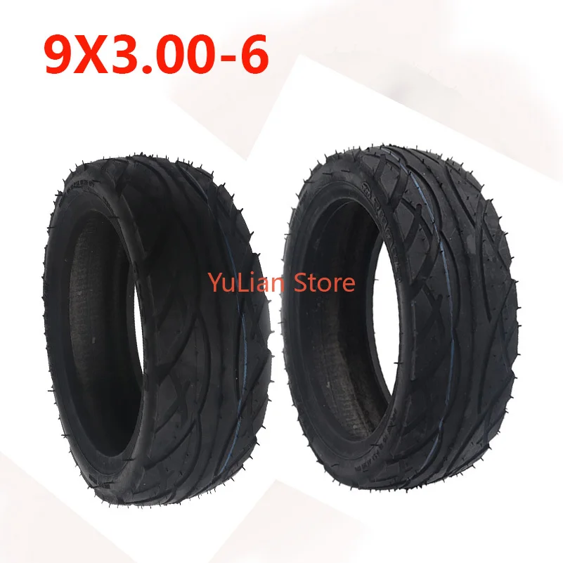 Free shipping 9X3.00-6 tubeless vacuum tyres 9 inch vacuum road tires for Electric scooter 6 inch wheel hub motor use tyres