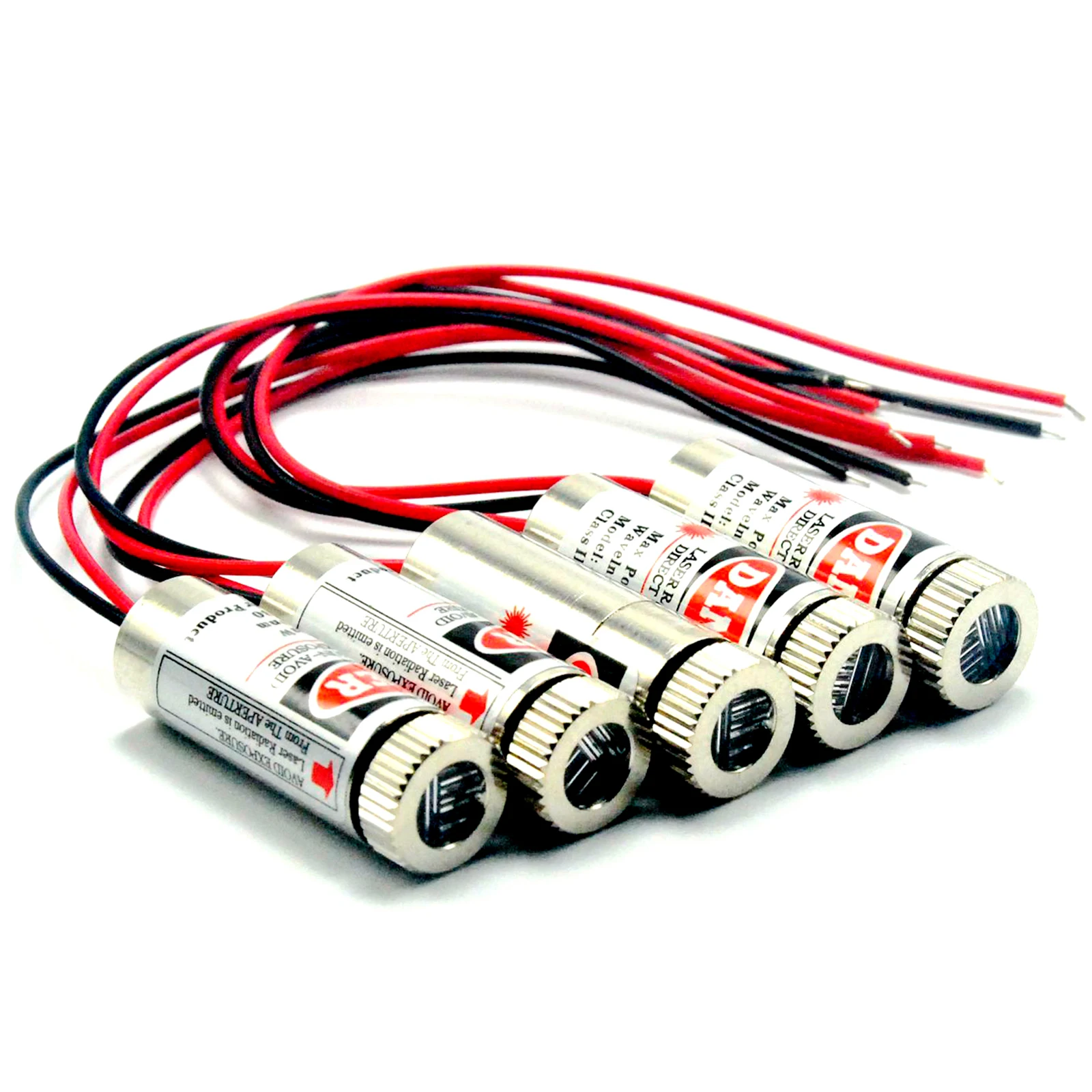 Focussable Rode Laser Diode Module 650nm 5Mw 3-5V Rode Laser Kruisvorm Met Driver In (5 Stuks)