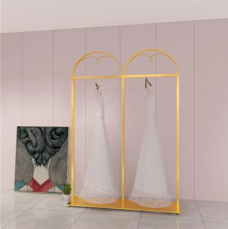High grade dress cheongsam display rack photo studio shop hanging wedding dress rack landing special clothes rack