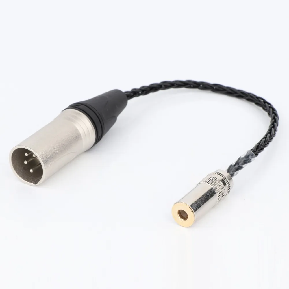 Preffair HiFi 7N OCC Silver 4.4mm Female to 4pin XLR Balanced Male Audio Adapter Cable 4.4 TRRRS TO XLR Connector