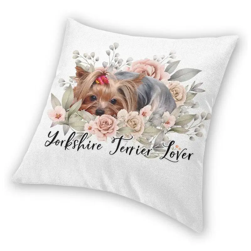 Yorkshire Terrier mama Yorkshire Terrier tata powłoczka na poduszkę domowa ozdobny plakat Yorkshire Terrier Lover rzuć poduszkę do salonu