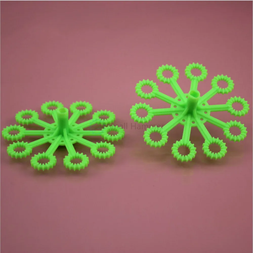 10pcs 68mm green bubble head blowing machine children's kit assembly toy accessories