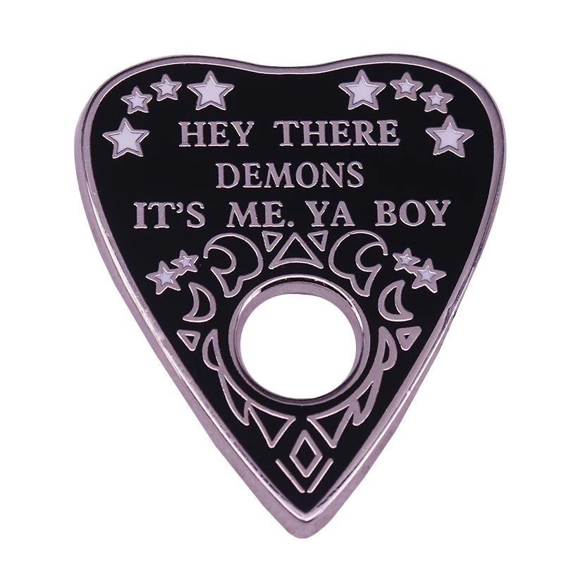 Cute Ouija planchette statement lapel pin brooch for fans of all things dark gothic and witchy!