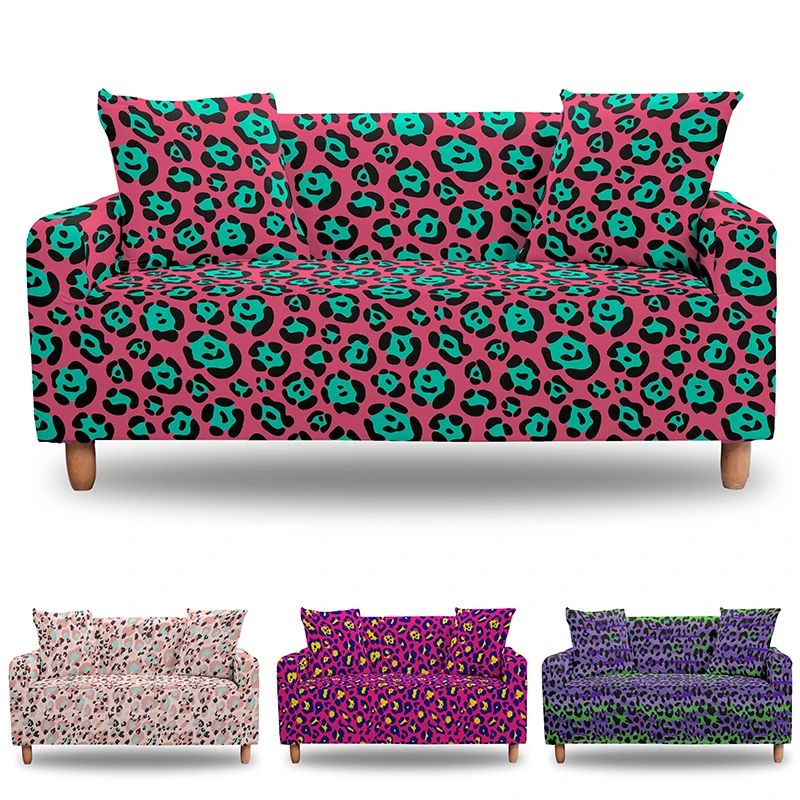 

1/2/3/4 Seaters 3D Leopard Sofa Slipcovers Spandex Elastic Couch Covers Living Room Decor