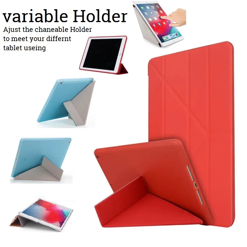 Slim Folding Coque For iPad Air 1 Air 2 Cover Smart Auto Sleep A1474 A1566 Soft Flip TPU Funda for iPad Air 1 2 Smart TPU Cover