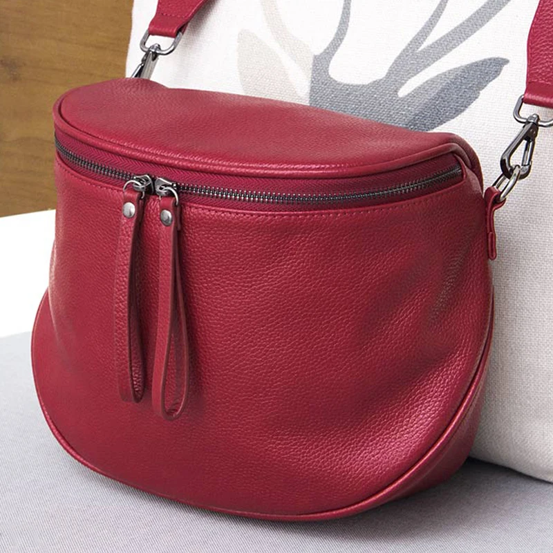 Arliwwi Fashion Women Handbag 100% Genuine Leather waist bag Lady Casual Tote Female Crossbody Messenger Purse Shoulder Bag G13