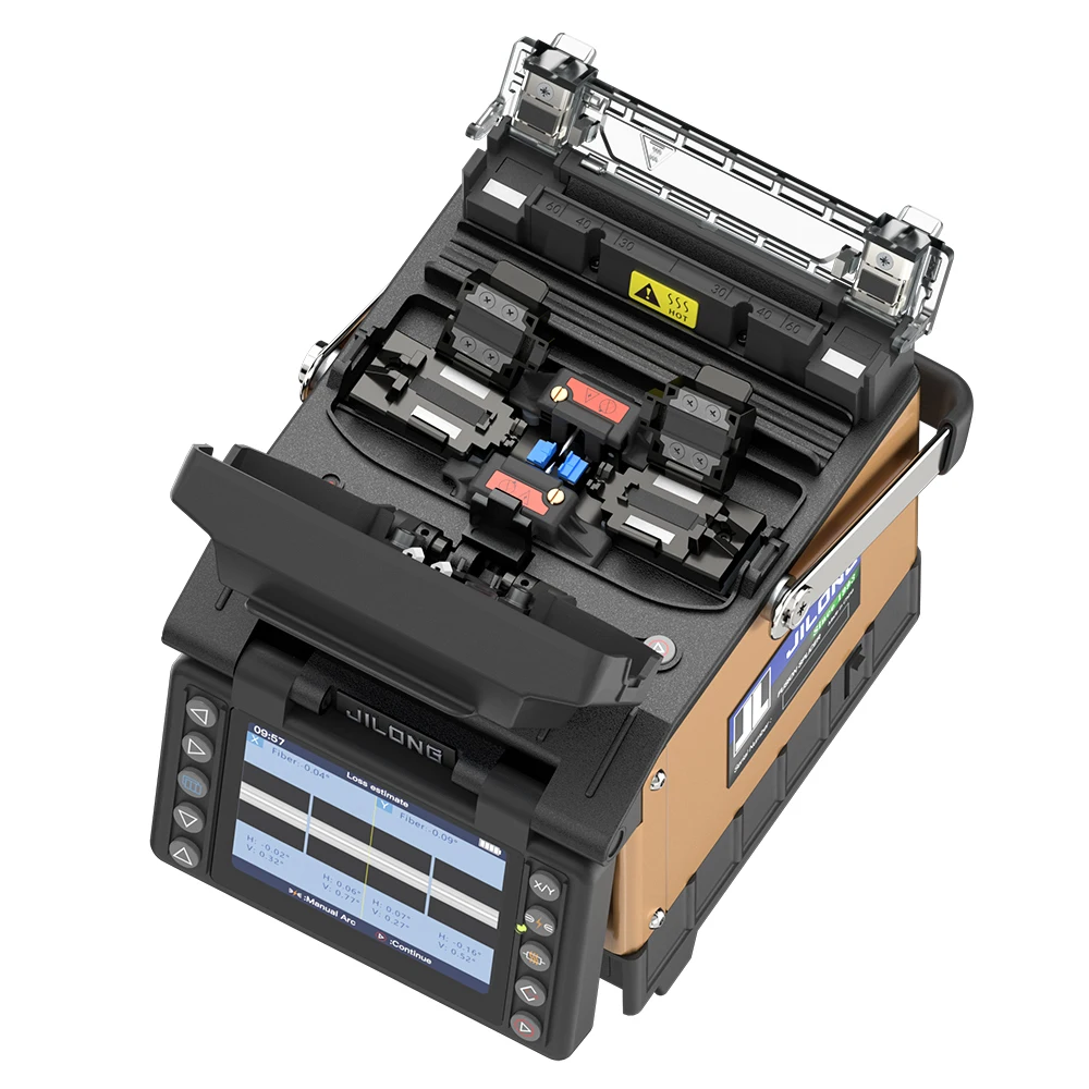 JILONG KL-520 Fibra Óptica Fusão Splicer 4 Motors Núcleo Óptico Soldador Splicing Máquina VFL OPM Tool Kits