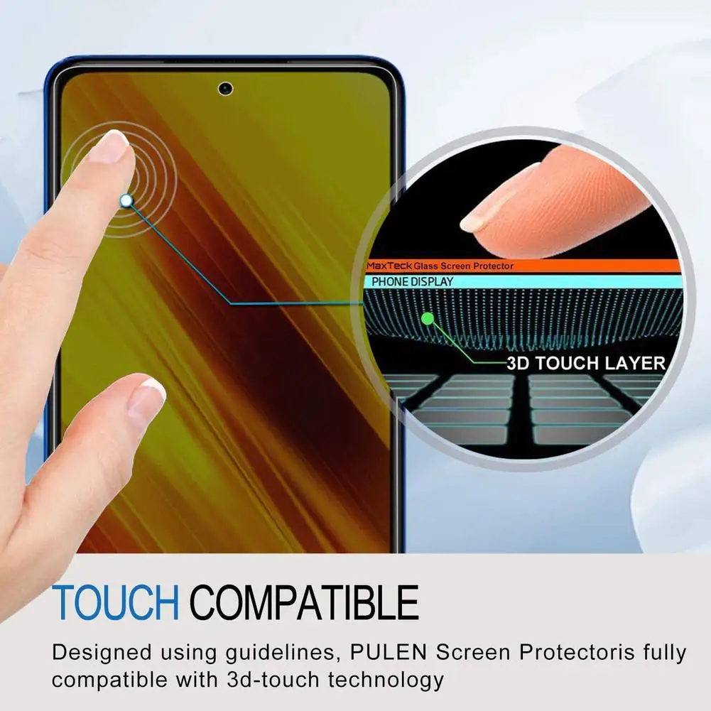 2pc 2.5D Curved Adhesive NFC Privacy Screen Protector For Redmi Poco X3 Anti-Peep Anti Spy ScreenTempered Glass For Poco X3 NFC