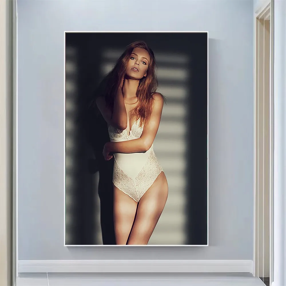 Anna Arendshorst Sexy Model Pretty Girl Swimsuit Pose Wall Silk Cloth HD Poster Art Home Decoration Gift