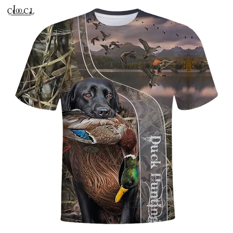 HX Newest Popular Duck Hunting 3D Print Men Women Fashion T-shirts Harajuku Clothes Oversized Tee Shirts Tops Drop Shipping