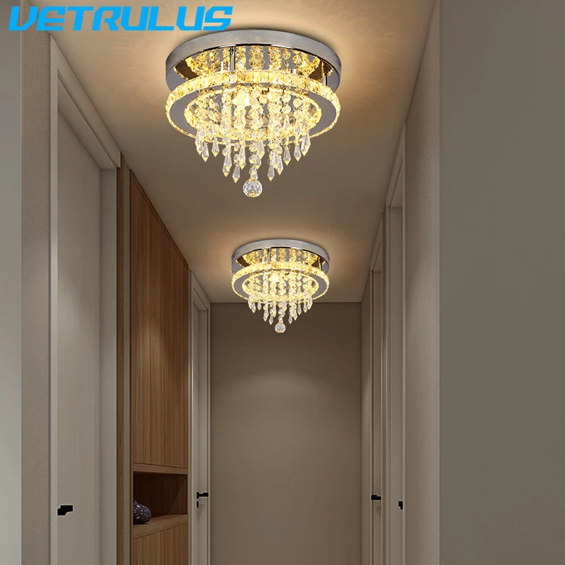 

Modern Chandelier K9 Crystal Led Ceiling Light Living Dining Room Home Aisle Bedroom Pendant Lamp Indoor Hotel New Decor Fixture