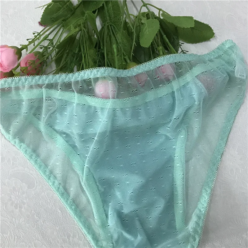 New men\'s comfortable transparent breathable stretch mesh fabric men\'s close-fitting soft trendy briefs  sexy men underwear