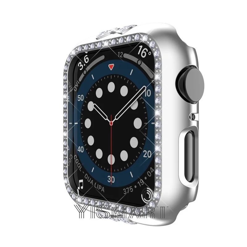 الماس الوفير واقية حافظة لساعة أبل غطاء سلسلة 6 SE 5 4 ل iWatch 40 مللي متر 44 مللي متر الذكية سوار اكسسوارات