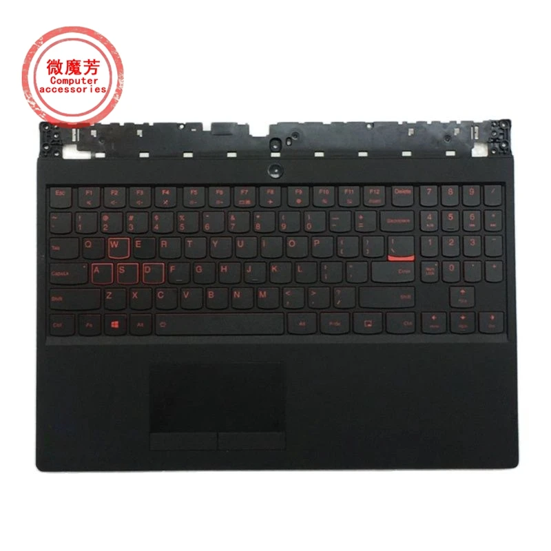 

New US laptop keyboard For Lenovo Legion Y530 Y7000 with Upper case Palmrest keyboard bezel
