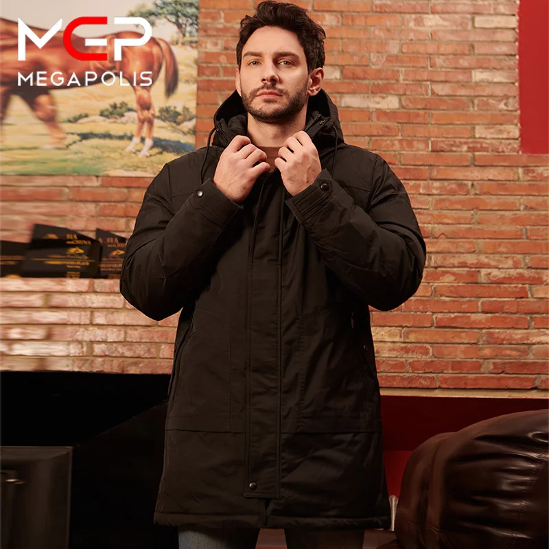 MGP Veste mi-longue pour homme et femme, manteau chaud, coupe près du corps, collection hiver 2021