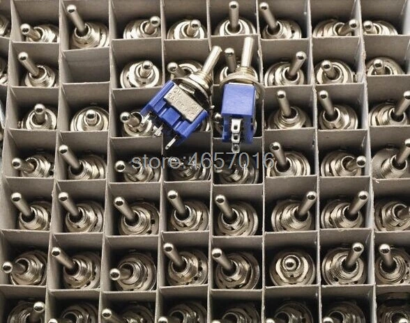 50Pcs ON-ON / ON-OFF-ON 3 Pin Latching Toggle Switch AC 125V/6A 250V/3A