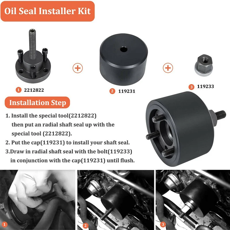 2241 Front Crankshaft Seal Remover & Installer Kit for BMW N20 & N26 Engines Replace 110371/110372 / 2212822/119231 / 119233